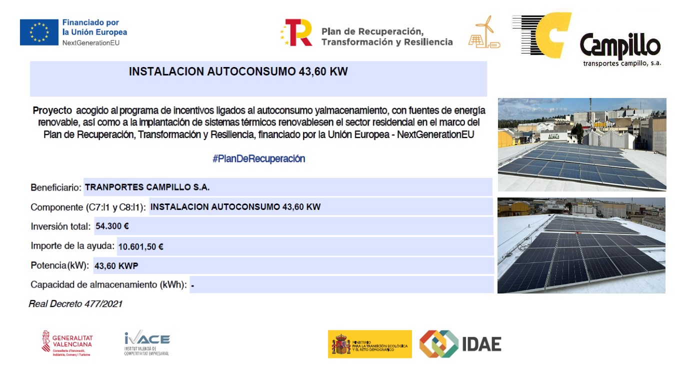 Transportes Campillo S.A., mensajería y paquetería en Paterna